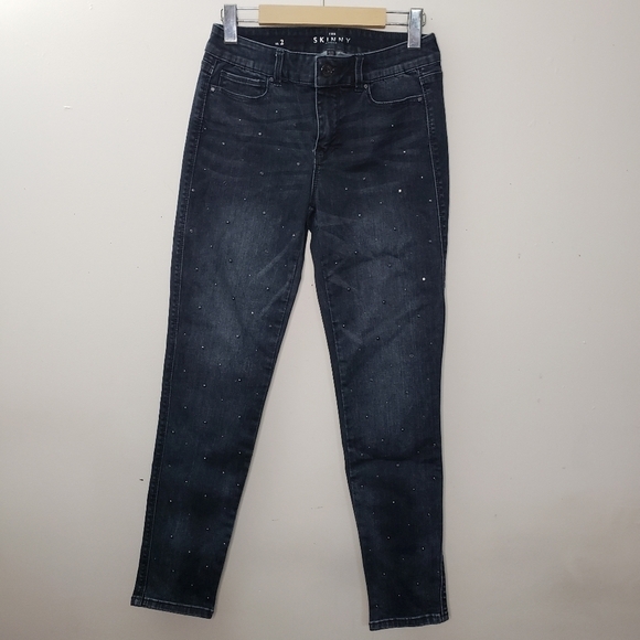 WHBM Mid Rise Skinny Ankle Stone Jeans Size 2 - Picture 1 of 11